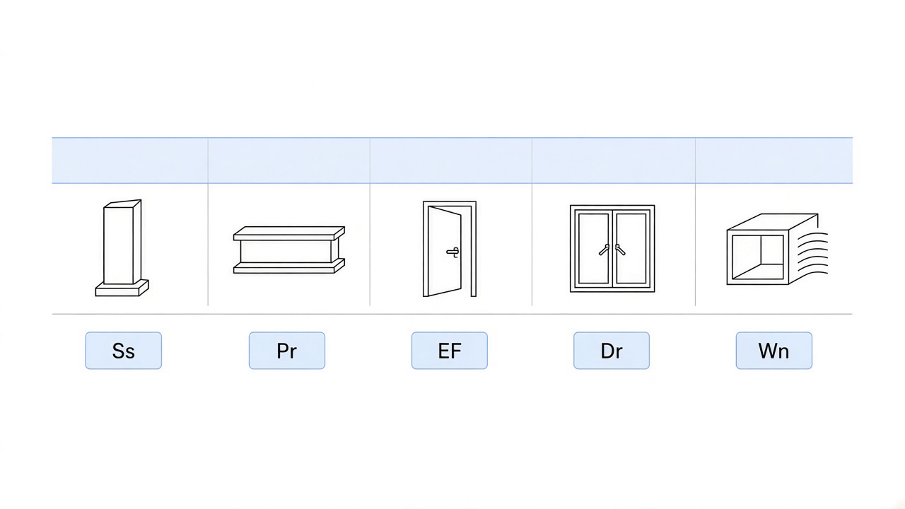 element drawings with classification chips
